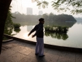 Morning exercices around Hoan Kiem lake