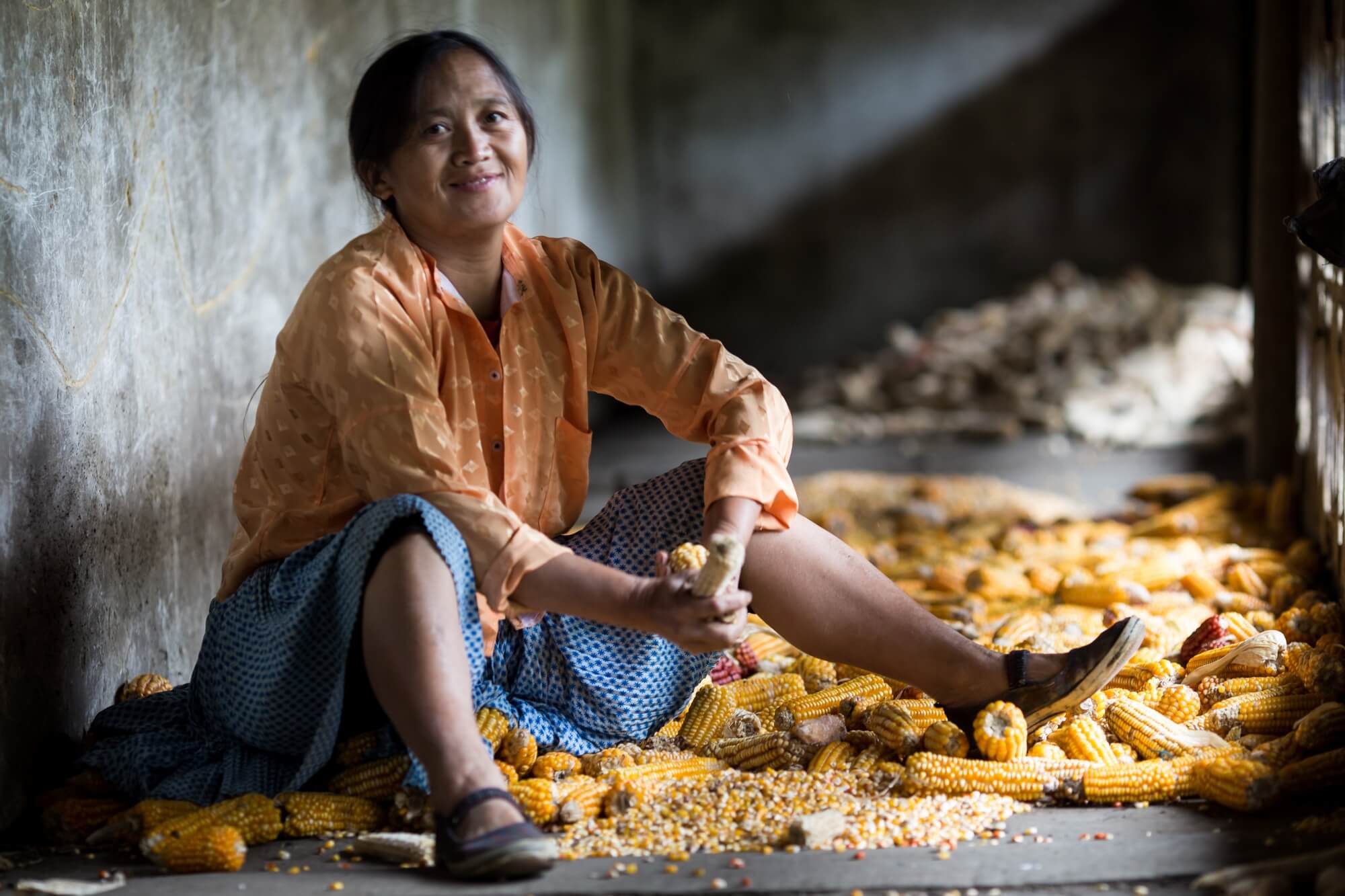 Vietnam ethnic minority degraining corn
