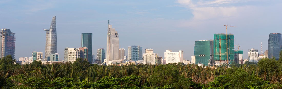 Saigon downtown viewed from Thu Thiem